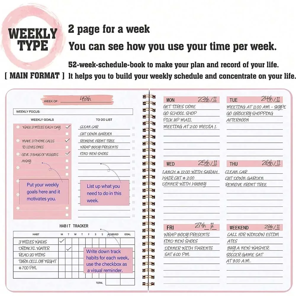 A5 Weekly Planner Coil Daily P - Planned Parenthood review and price