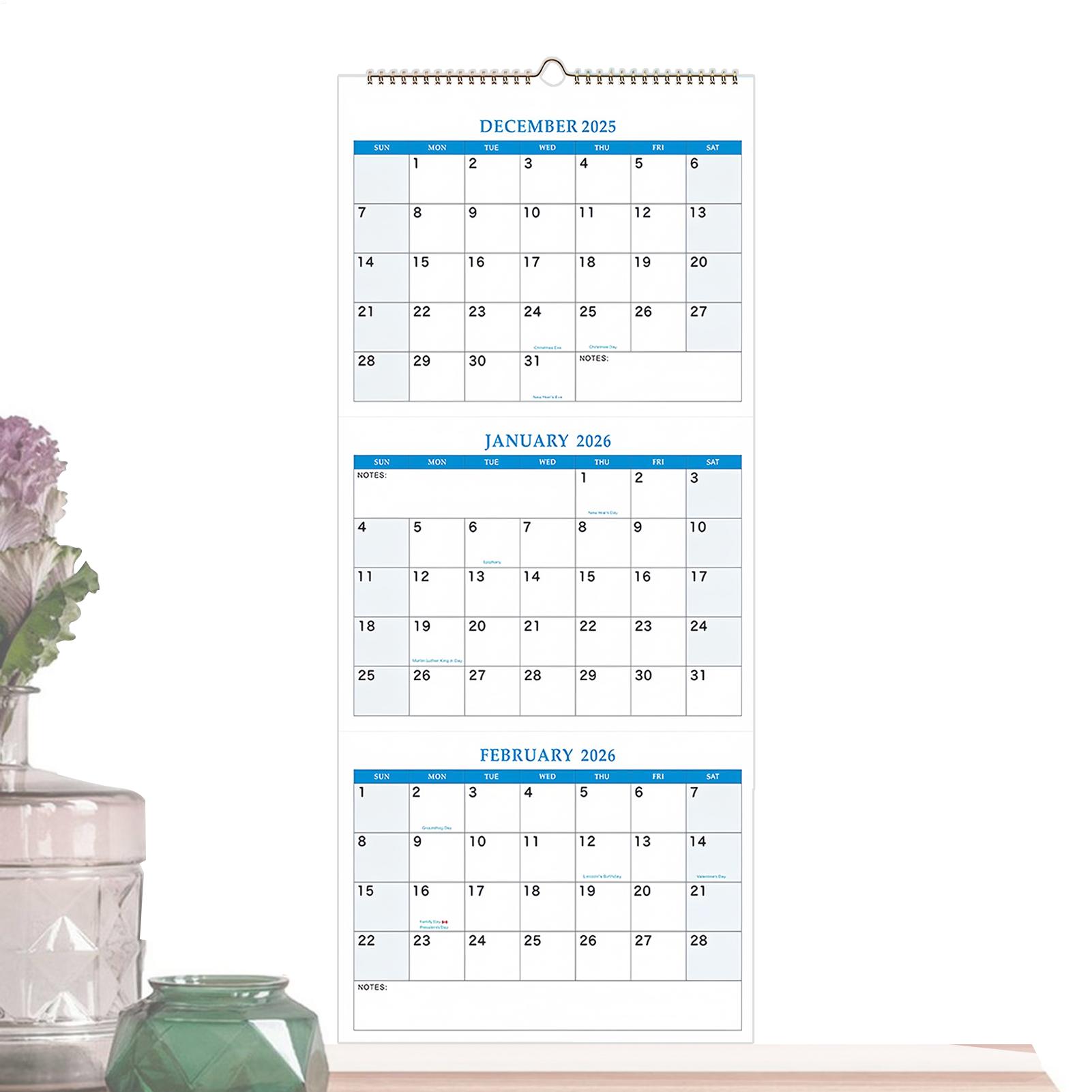 2026 Large Wall Calendar 3 Mon - Planned Parenthood review and price