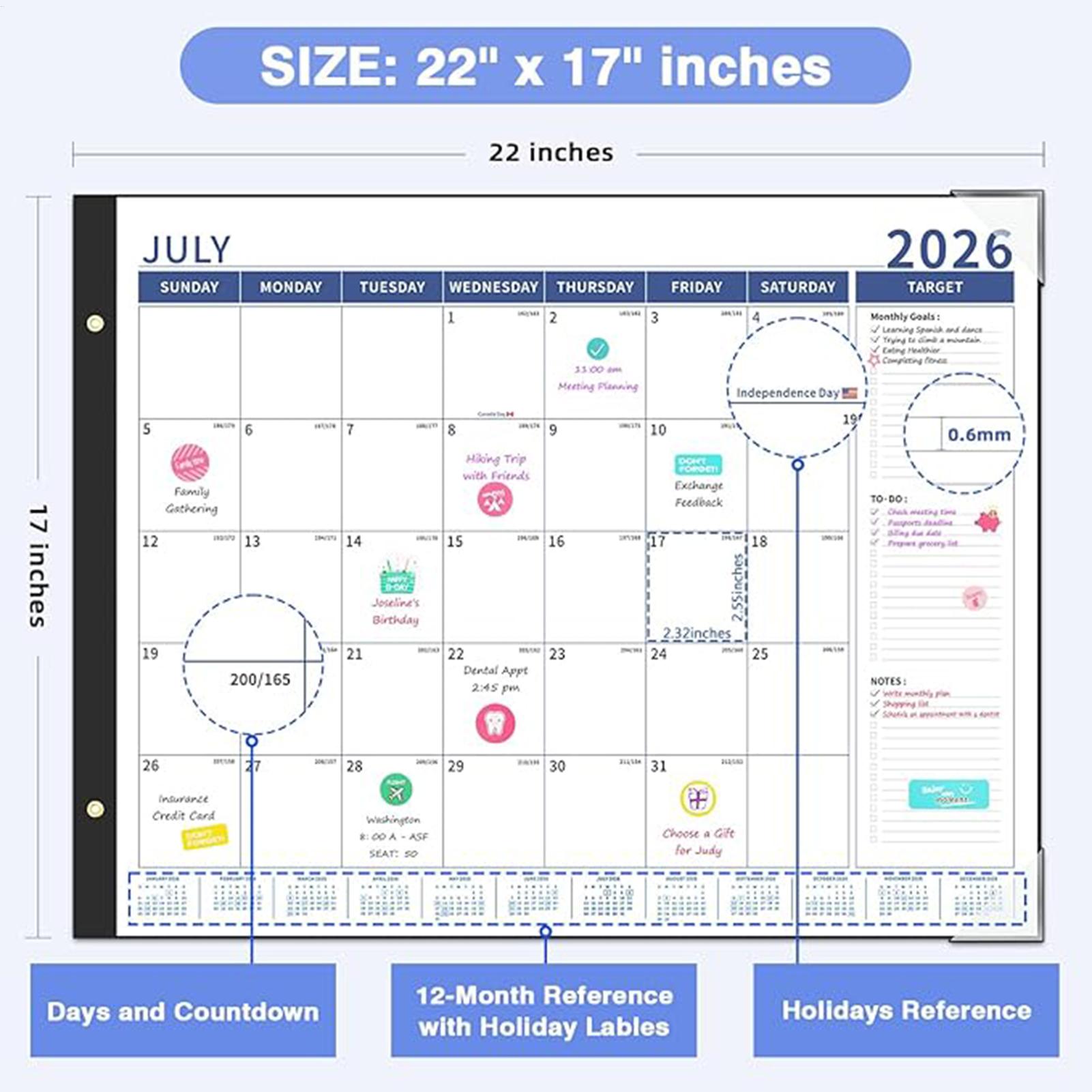 Large Calendar 2026-2027 Daily - Planned Parenthood review and price